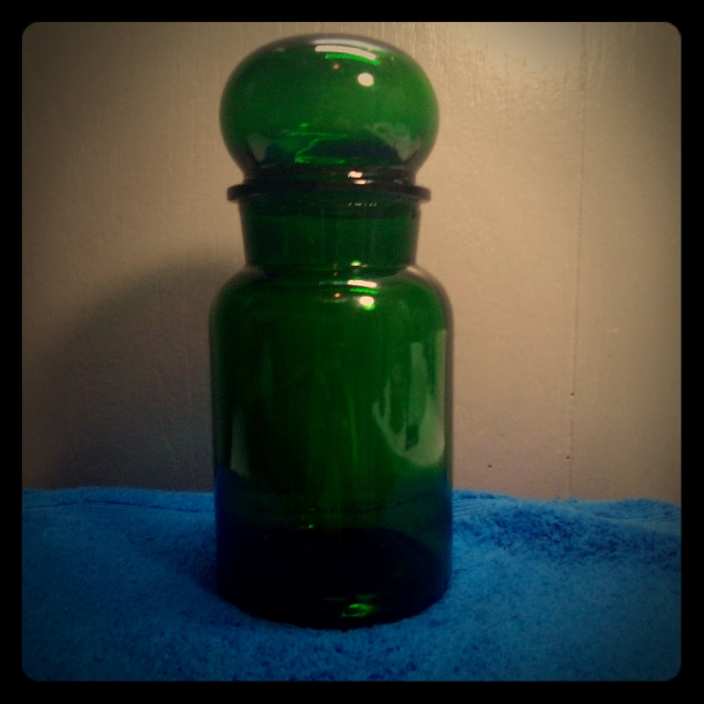 Vintage storage glass jar